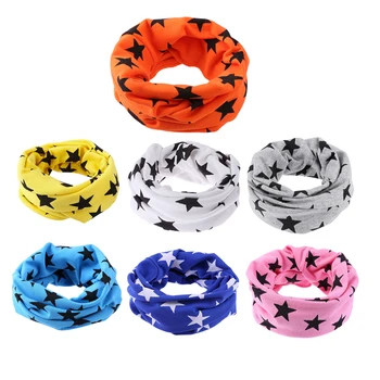 

Baby Girl Boy Star Collar Scarf O Ring Neckerchief Infant Bibs Burp Cloths