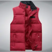 zozowang high quality new autumn winter down cotton vest men thicken plue size stand collar cest men black gules