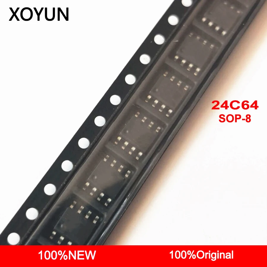10pieces/lot 24C64 24C64N AT24C64 AT24C64N SOP-8 New