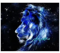 Голова льва вышивка с кристаллами король стены книги по искусству Декор 5d Алмазные точки картина животных Вышитые наклейки рукоделие
