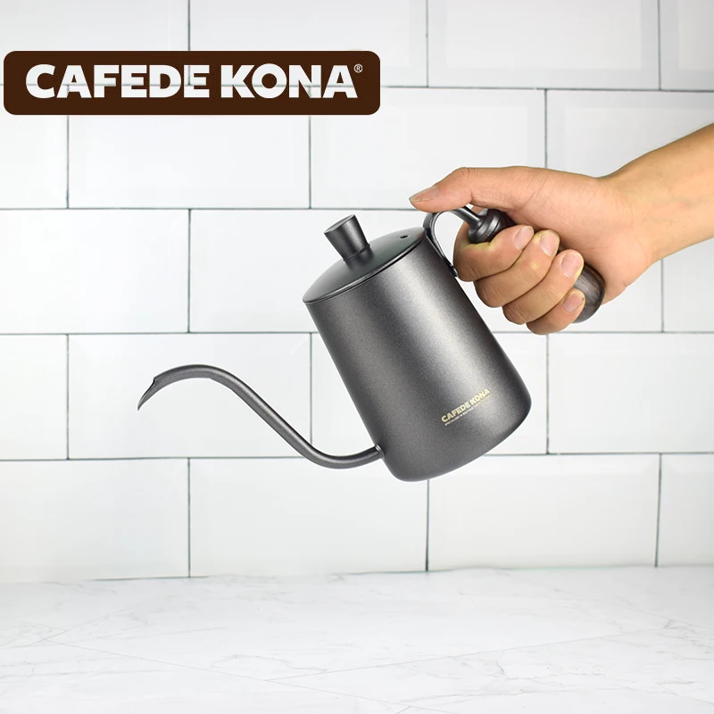 600ml/20oz Pour Over Coffee Tea Kettle Gooseneck Pot For Stove teflon