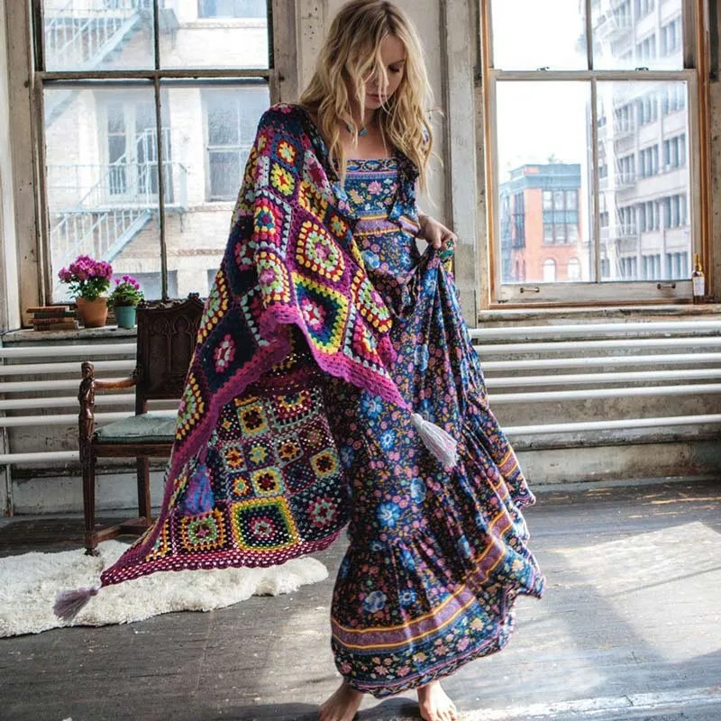 Foamlina Women's Fashion 2017 Summer Dress Floral Print Backless Long Dress Hippie Chic Ruffles Boho Beach Maxi Dresses Vestidos long-floral-maxi : image Foamlina Women's Fashion 2017 Summer Dress Floral Print Backless Long Dress Hippie Chic Ruffles Boho Beach Maxi Dresses Vestidos long-floral-maxi