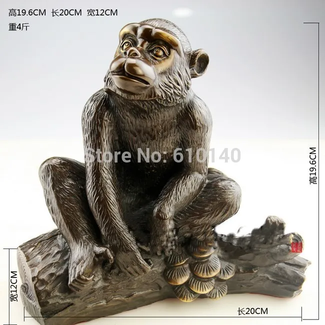 

Chinese bronze monkey statue *Twelve Zodiac statue*Ji xiang ru yi