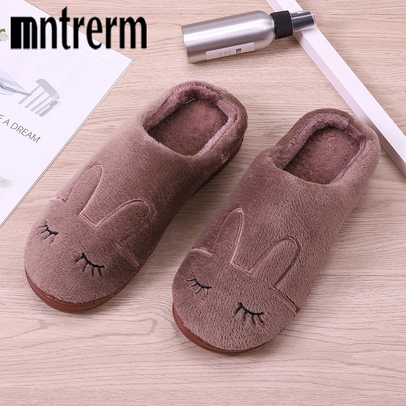 Mntrerm Новое поступление Мультяшные животные мужские домашние тапочки для дома
