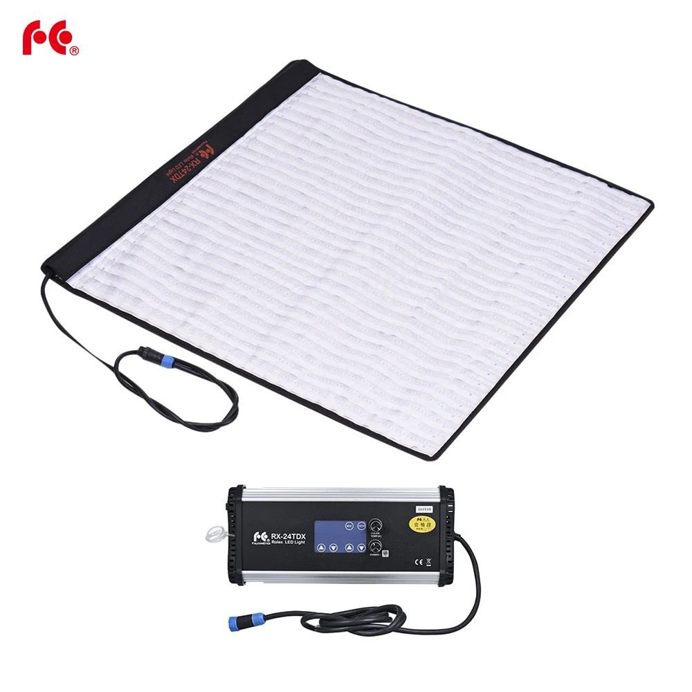 

FalconEyes RX-24TDX Square Rollable Cloth LED Fill-in Light Lamp Video Light Panel 150W Bi-Color w/ Controller X-shape Support