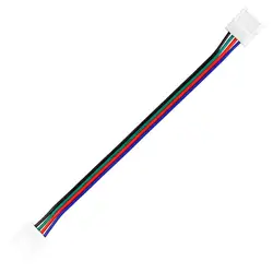 4Pin 10 светодиодный LED RGB полосы разъем для SMD 5050 светодиодный RGB led Solderless печатной платы полосы света с двумя Женский Соединительный кабель