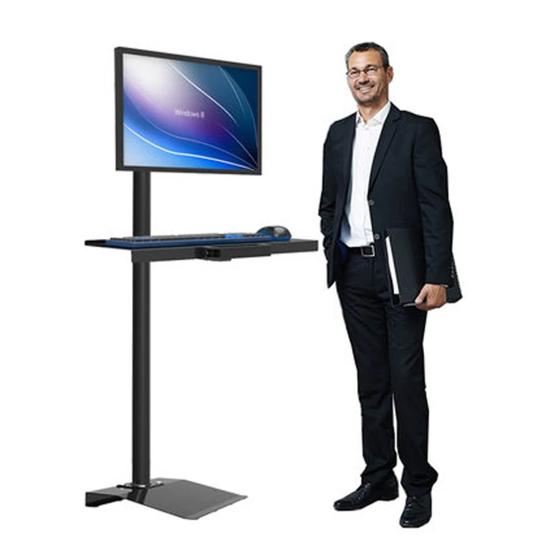 Volledige Rotatie Gratis Lifting Floor Stand 10-27 inch Monitor Toetsenbord Lade Houder Monitor Stand Sit Stand Workstation W840 Volledige Rotatie Gratis Lifting Floor Stand 10-27 inch Monitor Toetsenbord Lade Houder Monitor Stand Sit Stand Workstation W840