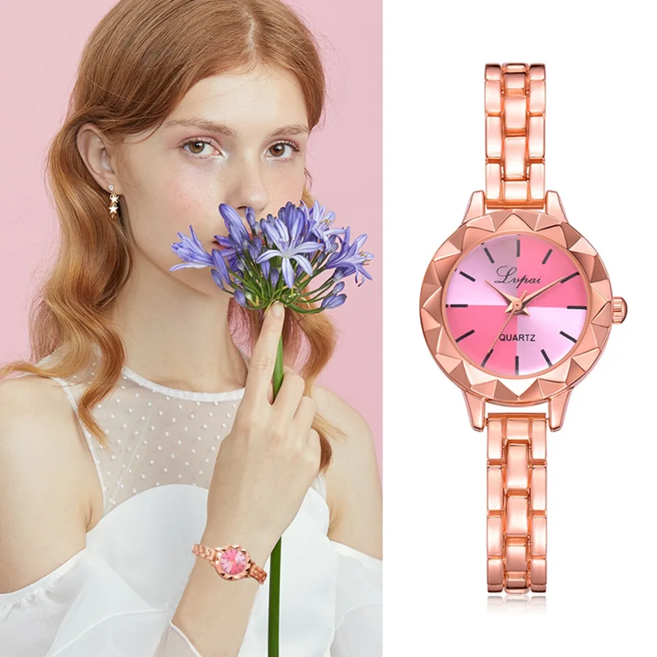 

Lvpai Luxury Watch Women Bracelet summer dress Clock Simple Geometry Dial Alloy Quartz Women Wristwatch Dropshipping LP478