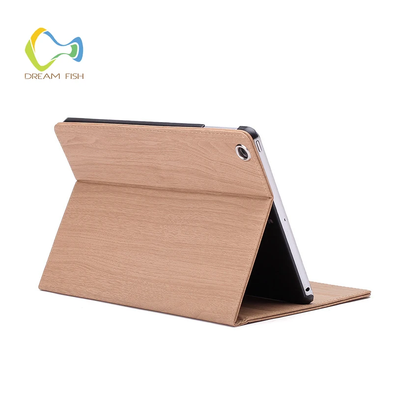 2018 Чехол для iPad Air 2 Чехол из искусственной кожи натурального дерева зерна флип Смарт Стенд чехол для iPad 6 tablet гаджет A1566 A1567