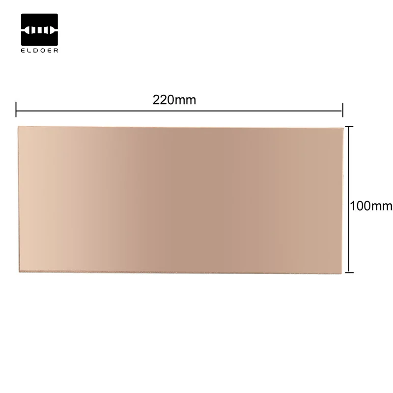 1 шт. 100x220x1,5 мм Двусторонняя Медь одетый пластины печатная плата FR4 Стекло волокна ламинат Фирменная Новинка прочный в Применение