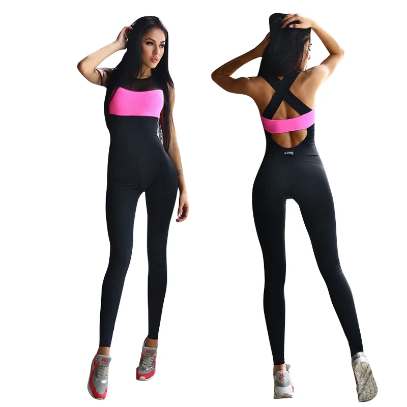 

Women's Fitness Overalls Bodycon Gym Yoga Romper Suit Set Sports Strap Jumpsuit Bandage One piece Bodysuit Pants Women Leggings