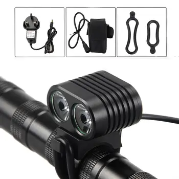 

Waterproof Dual Lights 5000LM 2x XML T6 LED Bike Lamp Black MTB Cycling Torch+6400mAh Battery Pack +Charger