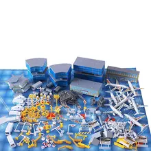 200 Pcs Aircraft Model Kits Toy Airport Assembled Toys Simulation Airport Scene Educational Toysfor Kids airport