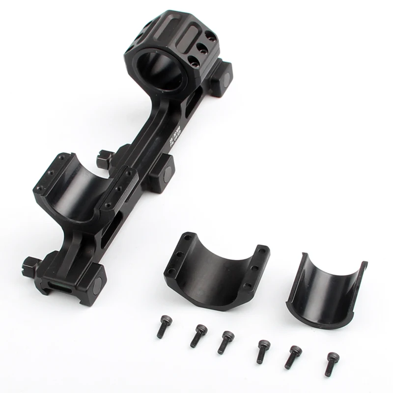 Bumlon Rifle Optical Scope 3 Screws Rings Mount 25mm 30mm with Bubble Level Black Tan RL2-0031-13