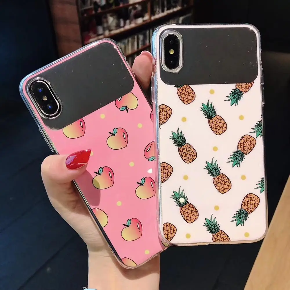 Phone Case for iPhone6 6 Plus 7 8 X XS XR Max Mirror Summer Fruit Soft |