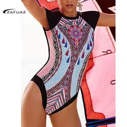 2019 New Padded One Piece Swimsuit Vintage Print Half Sleeves Monokini Swimwear Women Surfing Bathing Suit Beach Sport Bodysuit 2019 New Padded One Piece Swimsuit Vintage Print Half Sleeves Monokini Swimwear Women Surfing Bathing Suit Beach Sport Bodysuit