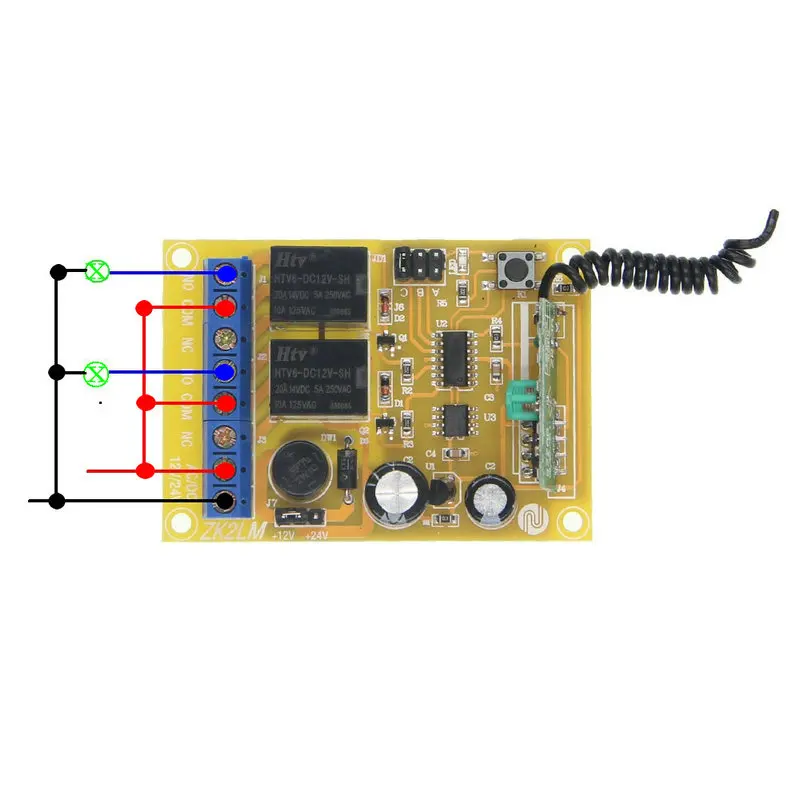 2 в 1 DC 12V 24V 10A 2CH CH RF Wireless переключатель системы дистанционного управления