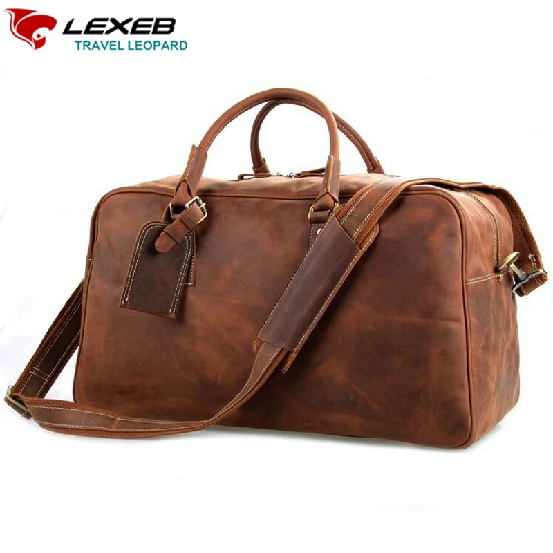Brown Leather Weekend Travel Bag Brown Leather Weekend Travel Bag