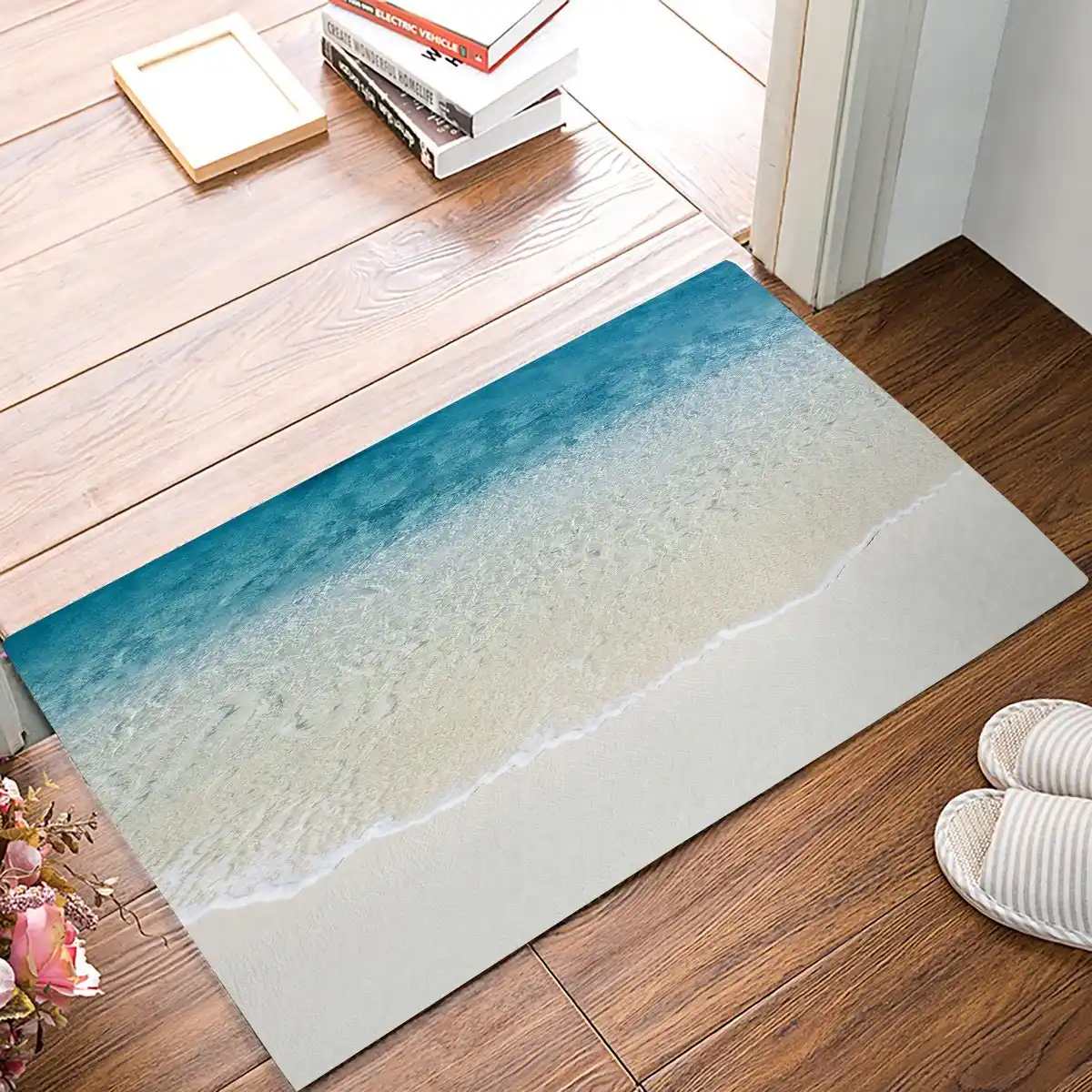 Ocean Decor Door Mats Rug Beach Blue Sea Water For Floor Mats