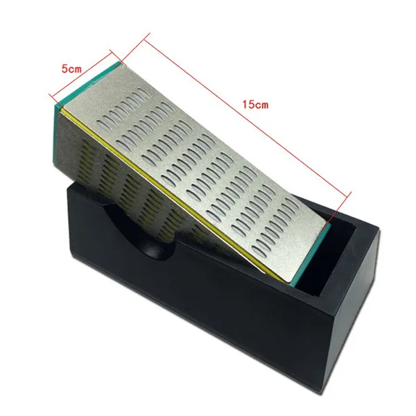 15x5x5cm Four Sided Diamond Sharpener 200/300/400/600 Grit Diamond Sharpening Stone