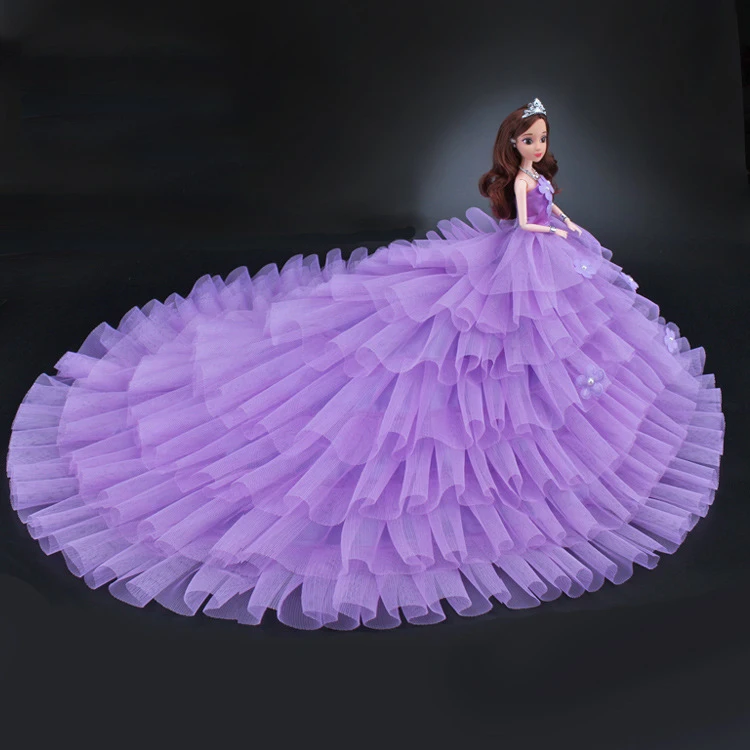 NK кукла принцесса одежда ручной работы длинный хвост свадебное платье Мода вечеринка наряд для куклы Барби аксессуары JJ