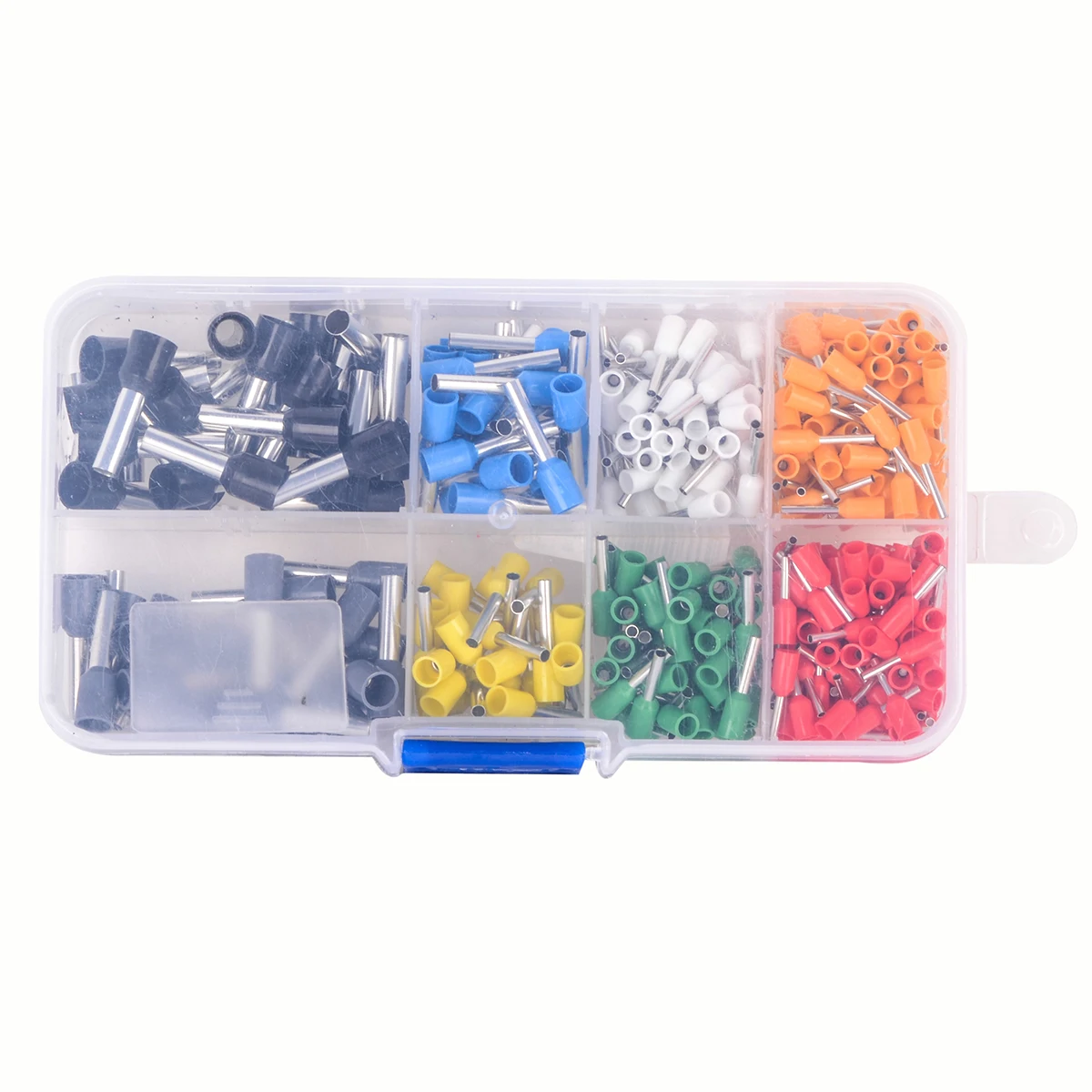 400pcs Insulated Cord Pin End Terminals Wire Copper Crimp Connectors Kits AWG 10-20 with Plastic Box