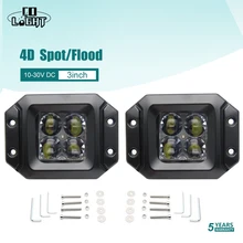 CO LIGHT 4D дюймов 20 Вт светодио дный светодиодный свет бар 12 В в В 24 В точечный прожектор Combo Луч Offroad 4×4 светодио дный светодиодный Рабочий фонарь DRL для грузовика Лодка ATV внедорожник джип 4×4