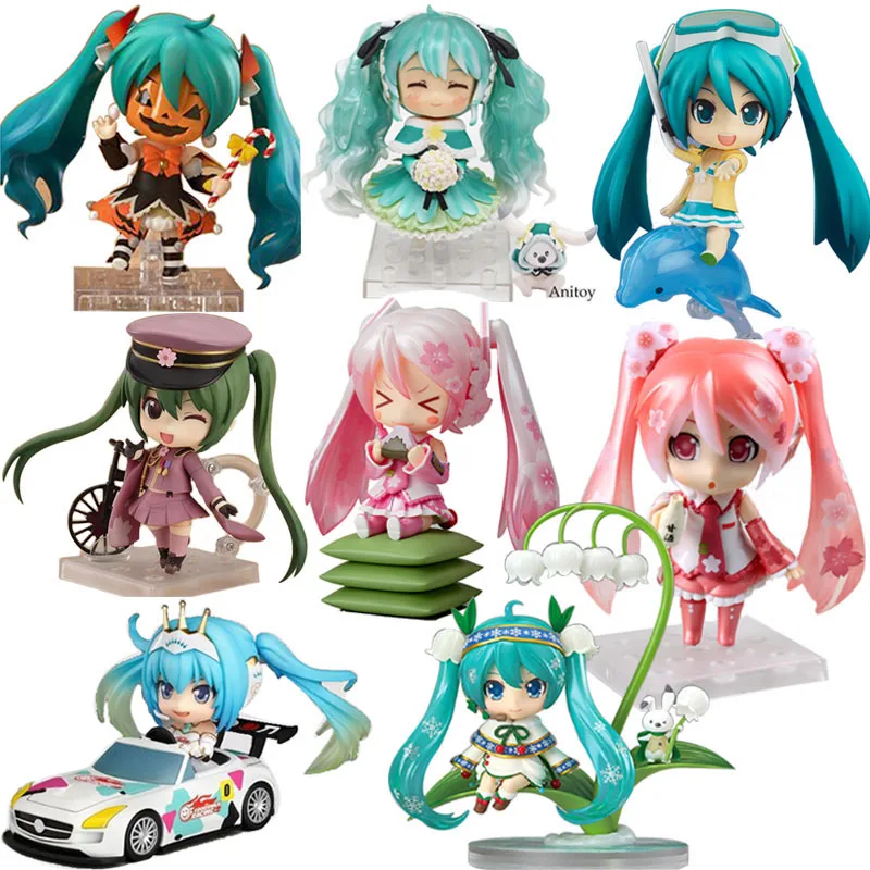 

Halloween Hatsune Miku Nendoroid 48 274 493 480 047 500 517 339a Racing Sakura Snow Miku Senbon Zakura PVC Action Figures Toys