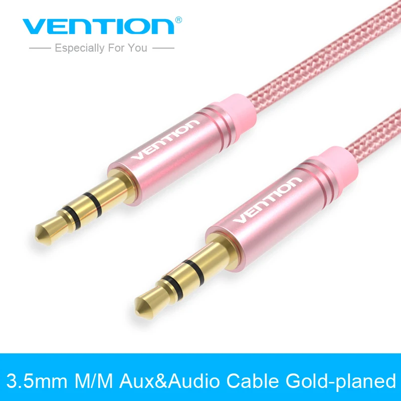 

Vention 3.5mm Jack Audio Cable Gold Plated Jack 3.5 mm Male to Male Cloth Audio Aux Cable For iPhone Car Headphone Beats Speaker