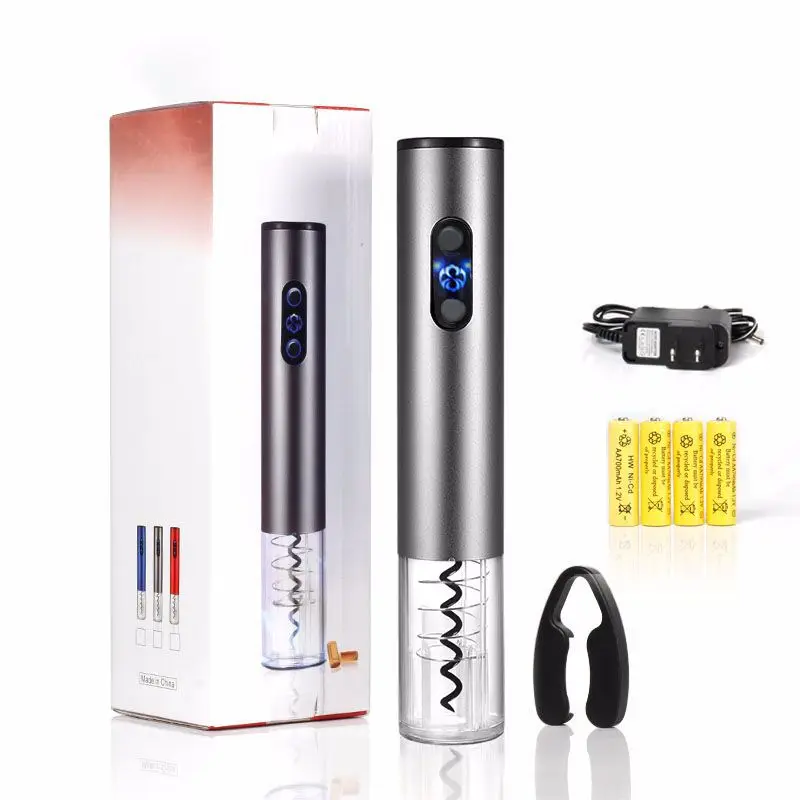 

Electric Wine Opener with Foil Cutter, Automatic Corkscrew and Foil Remover, Rechargeable One Touch Wine Bottle Opener