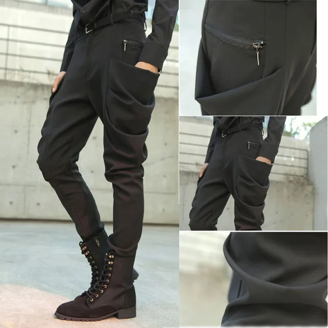 2018 Big yards men's trousers M 5XL Harem pants male the trend slim