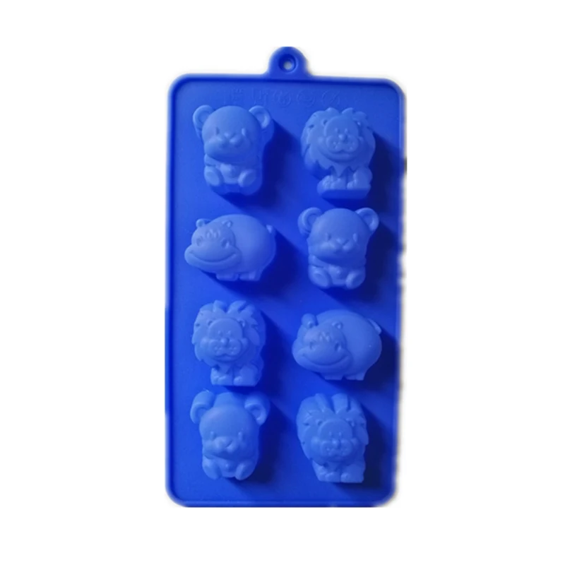 Модные кухонные аксессуары симпатичные формы животных силиконовые Chocalate Формы Торт форма печенье формы выпечки и кондитерские инструменты F0287 - Цвет: Blue