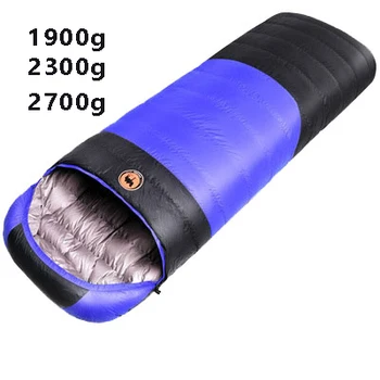 

Outdoor Hiking Camping Equipment Envelope Warm Duck Down Sleeping Bag Ultralight Water Resistant Sacos De Dormir Compression Bag