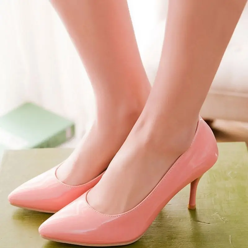Женские свадебные туфли на высоком каблуке с заостренным носком большие размеры