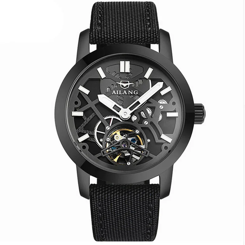 

AILANG 6861 Switzerland watches men luxury brand automatic all black multi-function table army gray black relogio masculino