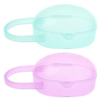 

Baby Nipple Container Box Portable Carry Cases Teether Storage Organizer Plastic Pacifier Soother Case Mini Transparent Cover