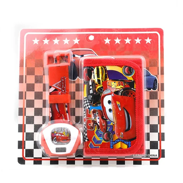 Children's Cartoon Projection Watch Wallet Set Car Spiderman Mickey Ice Princess Children's Cartoon Projection Watch Wallet Set Car Spiderman Mickey Ice Princess