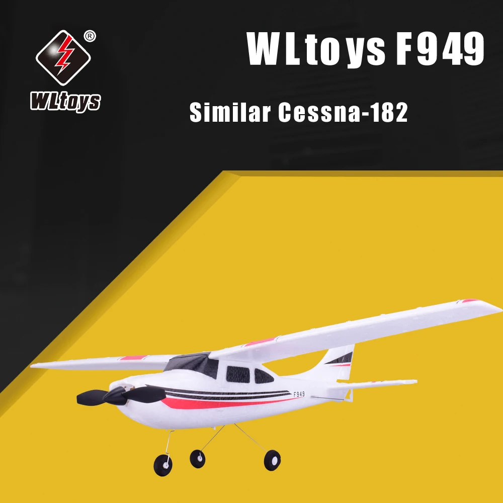 Модель самолета WLtoys F949 CESSNA 182 2 4G 3CH RC RTF Радиоуправляемый летательный аппарат с