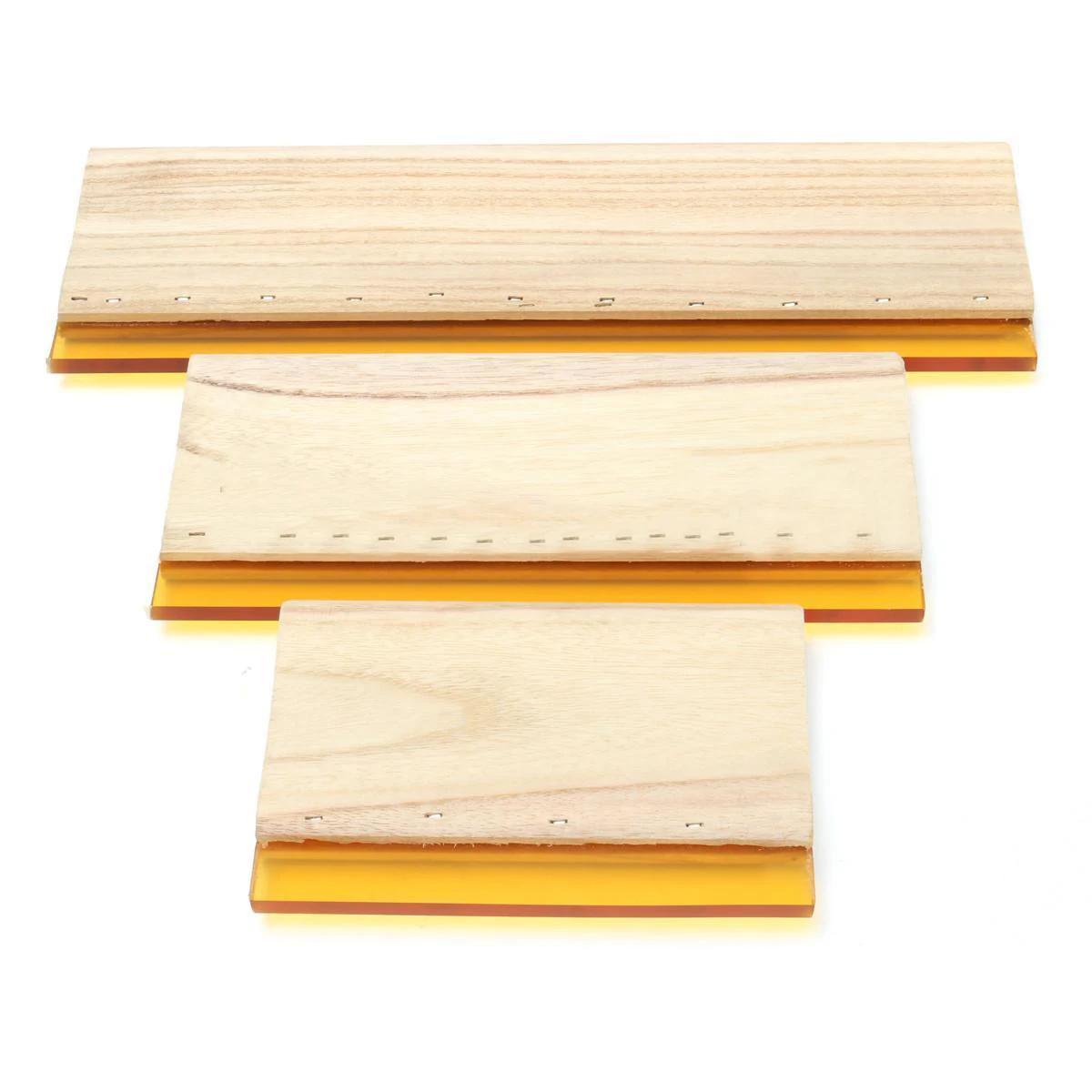 

3pcs/lot Silk Screen Printing Squeegee Board Mayitr Wearproof Wood Rubber Ink Scraper Blade Scratch Board Tools 16cm 24cm 33cm