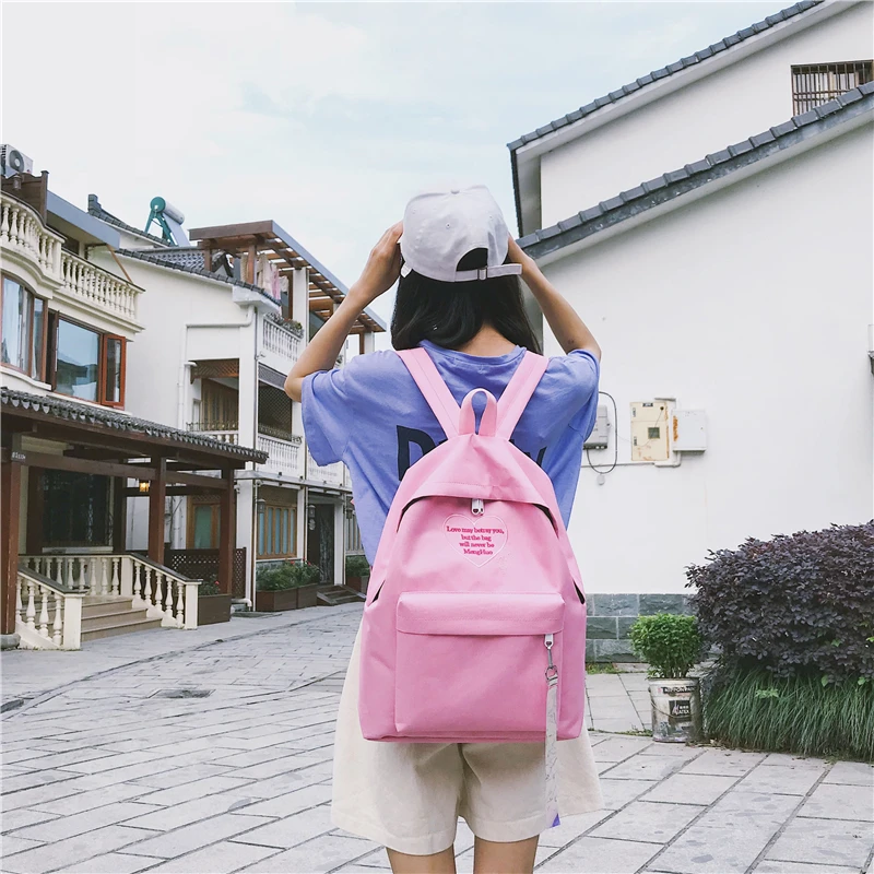 Menghuo Fashion Ribbon Backpack Women Nylon School Bags for Teenage Girls Embroidery Practical Functional Travel Female Backpack (63)