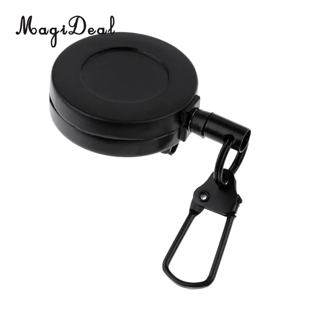 MagiDeal Key Chain Fly Fishing Zinger 50cm Retractor Steel Rope Cord Carabiner Clip Fly Tying Tools Practical zinger retractor