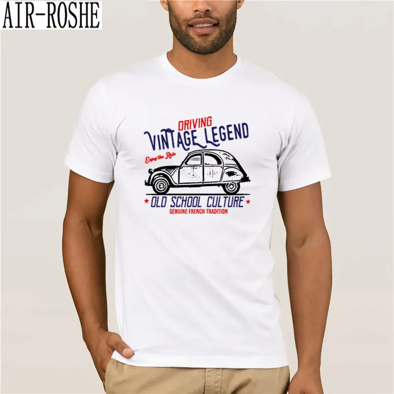 

Quality T Shirts Men Printing Short Sleeve O Neck VINTAGE FRENCH CAR CITROEN 2CV NEW COTTON Trendy Creative Graphic T-shirt Top