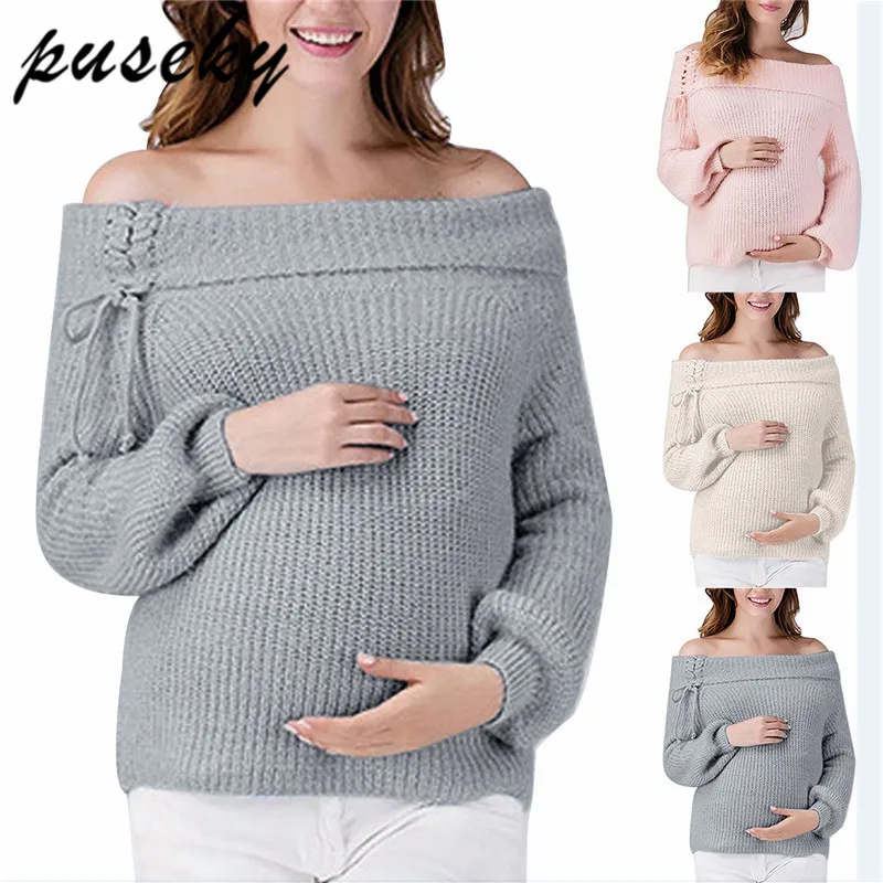 Женский Осенний вязаный свитер короткий пуловер свитер женский зимний свободный твист длинный рукав теплый свитер для беременных женщин