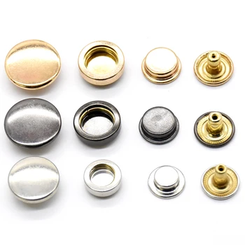 

100 sets Brass snap fasteners.Clothing accessories Sewing snaps tools Environmentally Invisible snap high quality jacket buttons