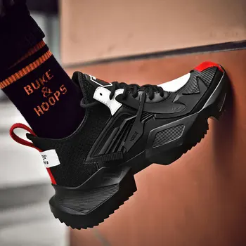 

Men Spring Autumn Leather Walking Shoes Breathable Lace Up Fashion Dad Shoes Tenis Masculino Men Sneakers Adulto Zapatos Hombre
