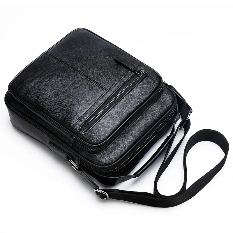 Mens Messenger Bag Casual Leather Single Shoulder Crossbody Retro Business Handbag