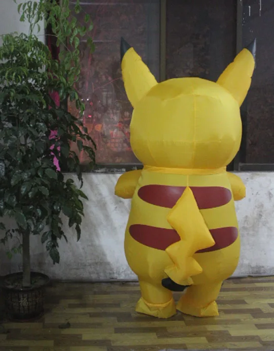 Надувные Pikachu костюмы Покемон Хэллоуин Косплей Карнавальный костюм покемон талисман костюмы на Хэллоуин для детей взрослых талисман