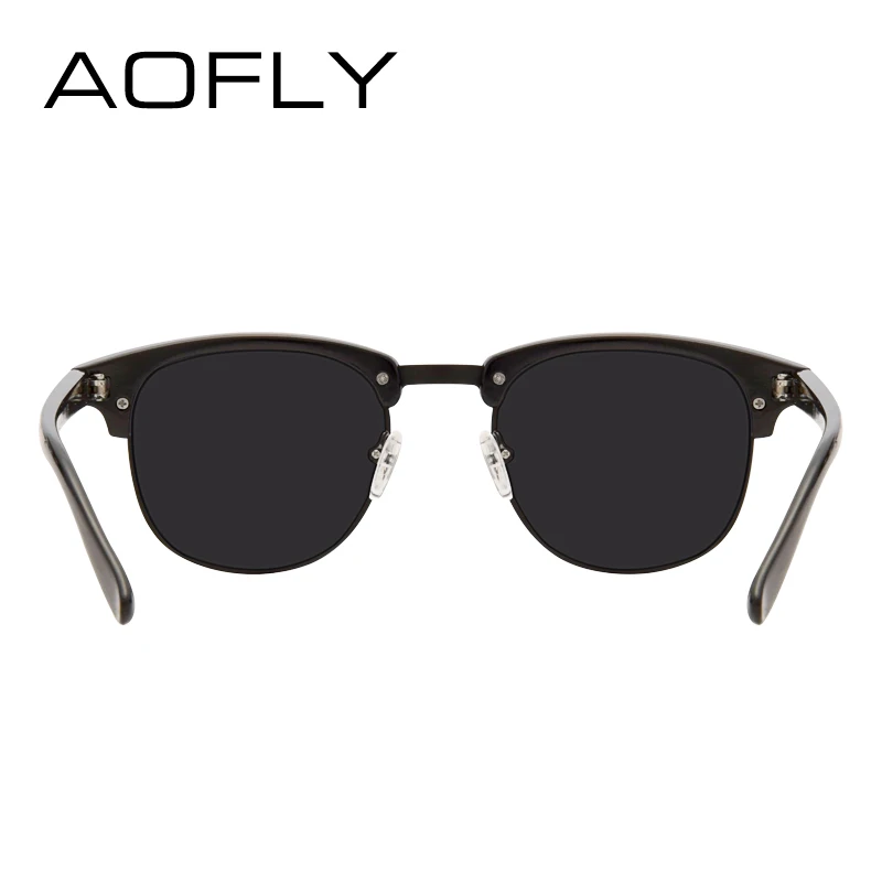 Koop Aofly Classic Half Metal Gepolariseerde Zonnebril Mannen Vrouwen Merk Designer Bril Spiegel Zonnebril Fashion Gafas Oculos De Sol