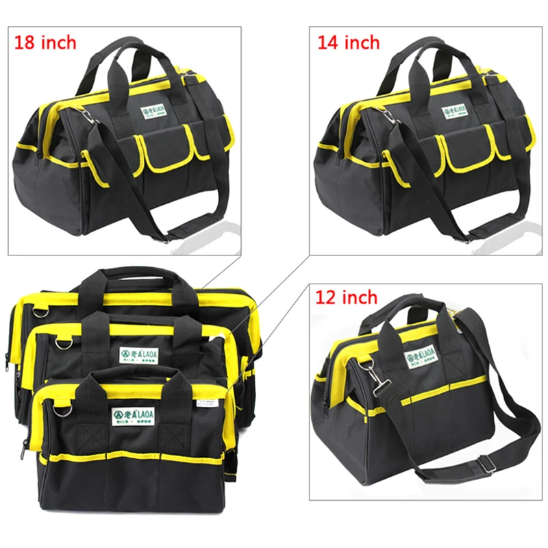 

LAOA Multifunction Tool Bag Large Capacity Thicken Professional Repair Tools Bag 12inch 14inch 18inch Messenger Toolkit Bag