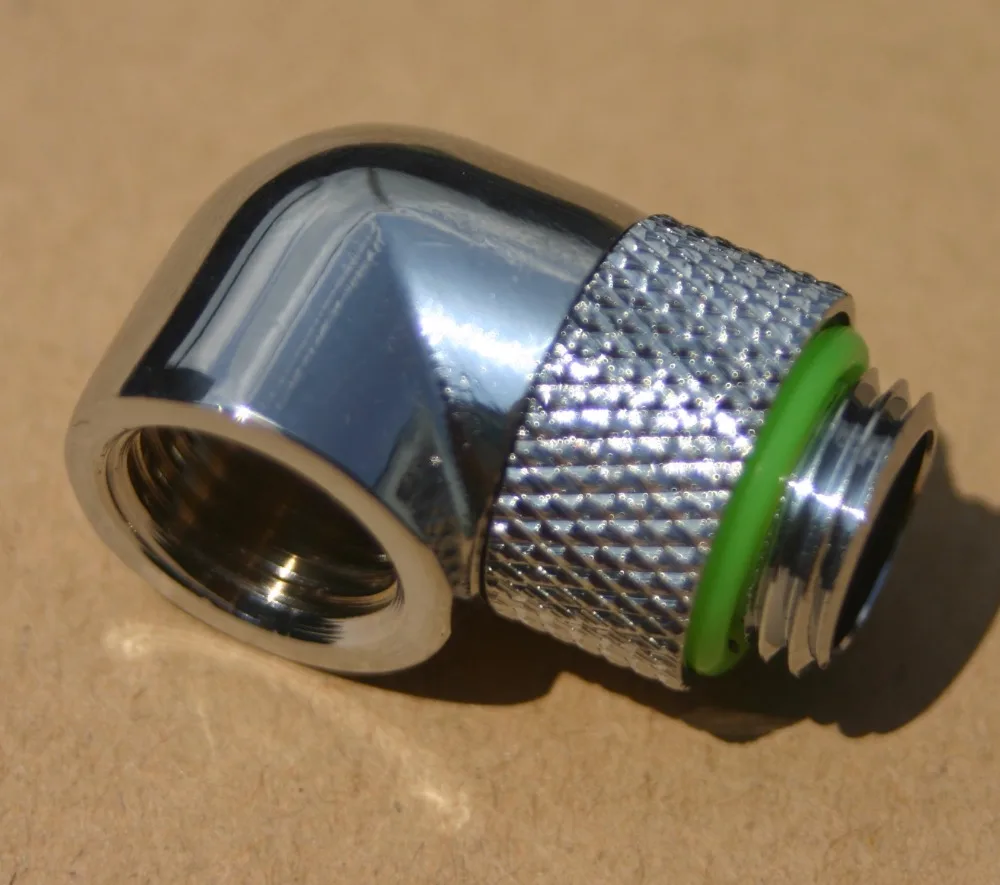 G1/4 &quot90 градусов Поворотный адаптер установки водяного охлаждения P/N:FITTING-DEG90ROT-1 |
